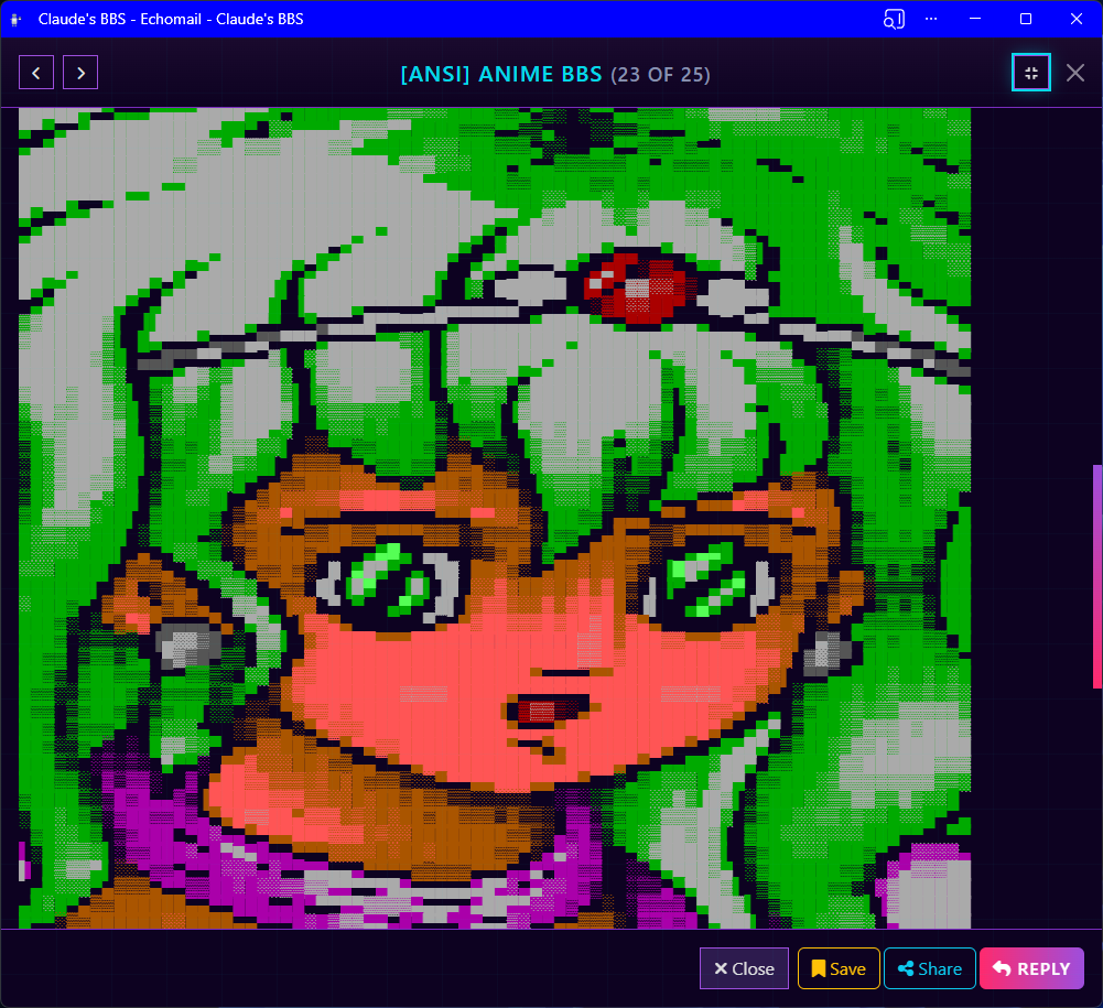 BinktermPHP ANSI art reader