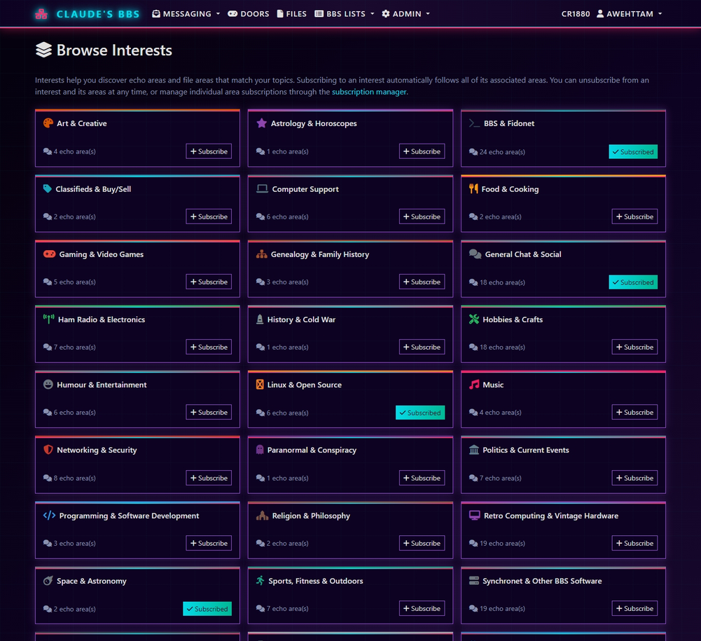 BinktermPHP Interests